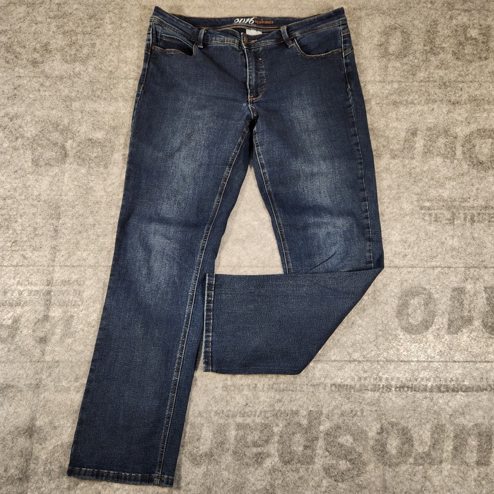 2016 by parasuco jeans women 14x32 blue demin straight mid rise‎